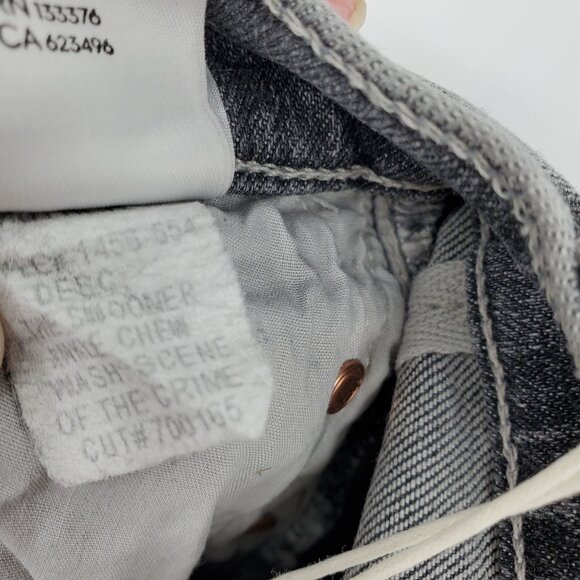 New Mother The Swooner Ankle Chew Scene Of The Crime Raw Hem Grey Wash Jeans 27 - Picture 14 of 15